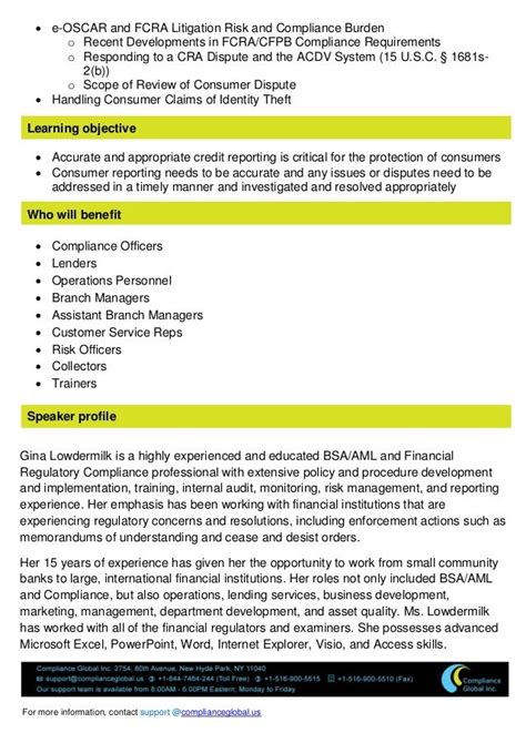 Metro 2, e-OSCAR and the New FCRA/CFPB Compliance Requirements - By C…