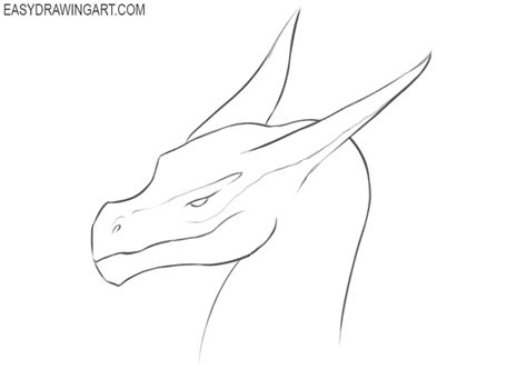 How to Draw a Dragon Head - Easy Drawing Art