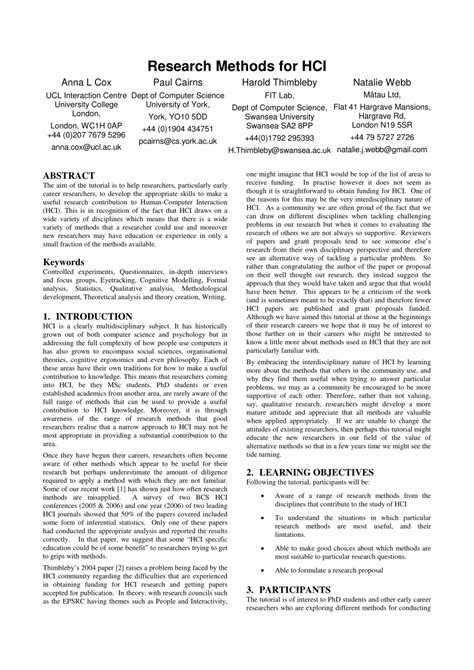 (PDF) Research methods for HCI.