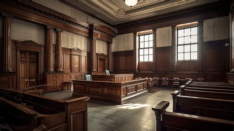 An Empty Court Room With Benches And Windows Background, Pictures Of Court Background Image And ...