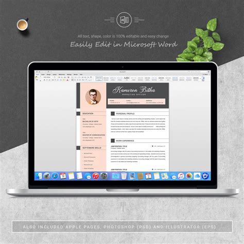 Resume Word Design - MasterBundles