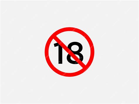 Signo de prohibición plus 18 para personas menores de dieciocho años solo para adultos ...