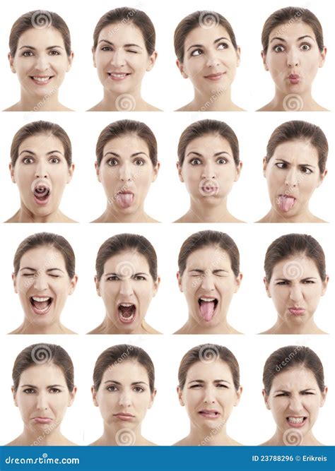 Multiple faces expressions stock photo. Image of depression - 23788296