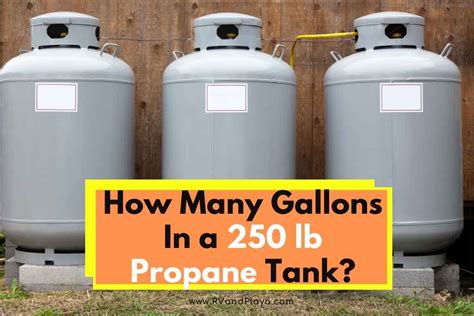 How Many Gallons In a 250 lb Propane Tank (Propane Tank Sizes)