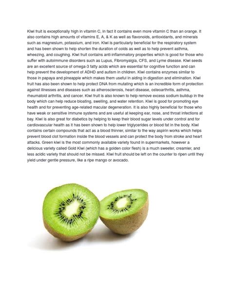 Kiwi Fruit is Exceptionally High in Vitamin C | Clove | Nutrition