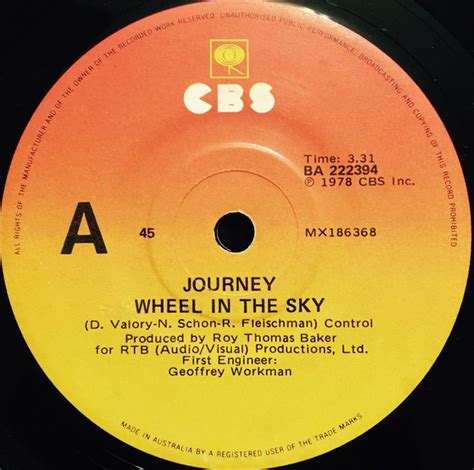 Journey – Wheel In The Sky (1978, Vinyl) - Discogs