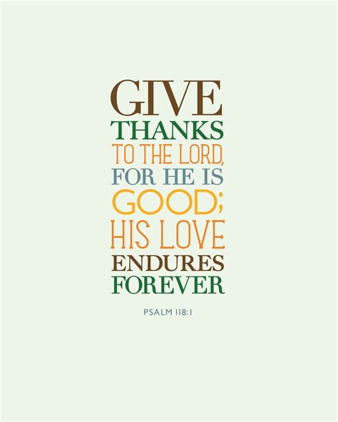 Scripture Verses. — His Love Endures Forever.