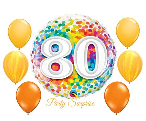 80th Birthday Balloons, 80 Balloons, 80 Birthday Party, 80 Years, Man 80 Years Old Balloons ...