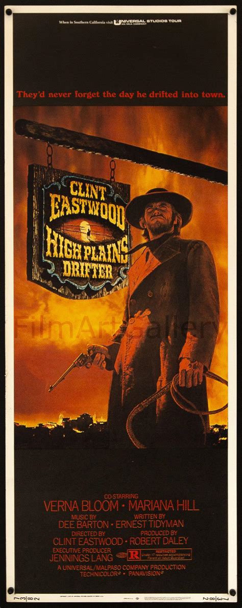 High Plains Drifter Vintage British Clint Eastwood Movie Poster