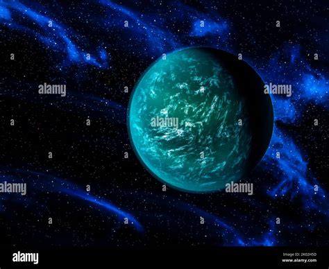 This artist conception illustrates Kepler-22b Stock Photo - Alamy