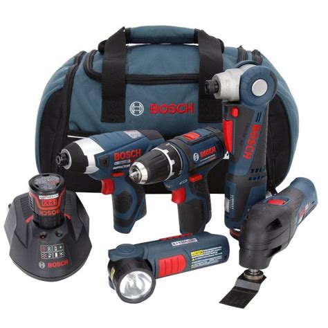 Bosch 12-Volt Lithium-Ion Combo Kit (5-Tool)-CLPK50-120 - The Home Depot