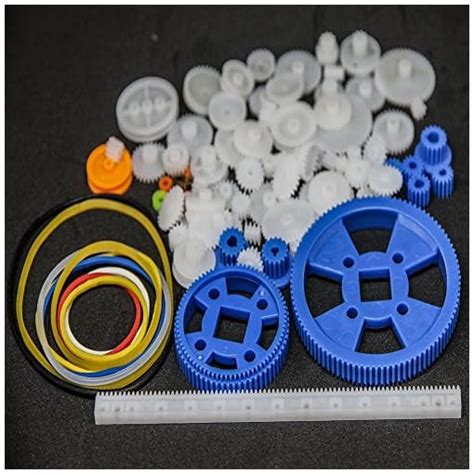 80Pcs Plastic DIY Robot Gear Kit Gearbox Motor Gear Set for DIY Car ...