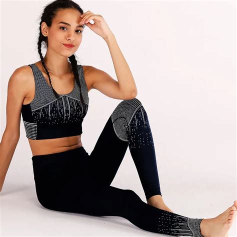 Hot Sale Women Sport Fitness Suit Set Slim Sportswear Fashion Offset Print Set Workout Clothes ...