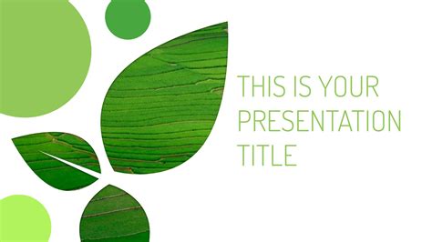 Folhas e Meio Ambiente. Template PowerPoint grátis e tema do Google Slides