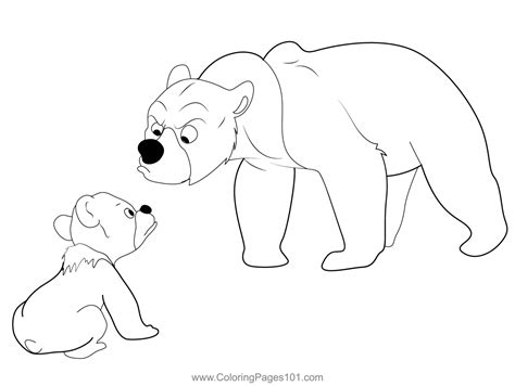 Kenai Angry On Koda Coloring Page for Kids - Free Brother Bear ...