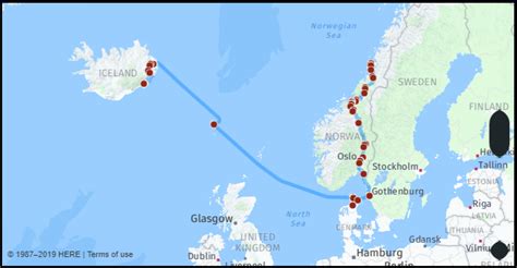 What is the distance from Vik Norway to Hofn Iceland? Google Maps Mileage, Driving Directions ...