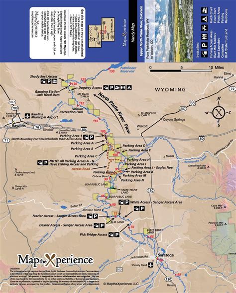 Map The Xperience North Platte River (Upper) Paper Map | Vail Valley ...