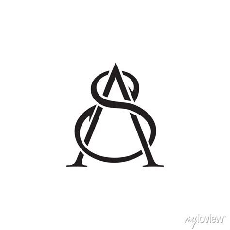 Initial Letter Sa Logo Or As Logo Vector Design Template Stock Vector ...