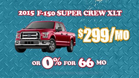 2015 Ford F-150 Super Crew XLT for $299/month - YouTube