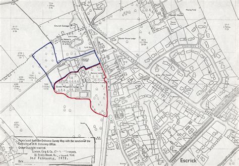 Ordnance Survey Map showing land for sale – Escrick Heritage