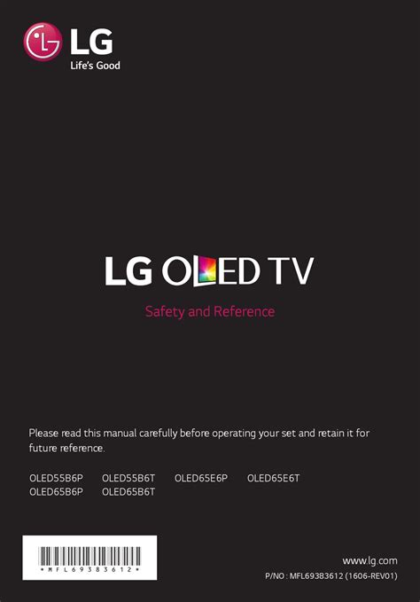 LG OLED65B6P OWNER'S MANUAL Pdf Download | ManualsLib