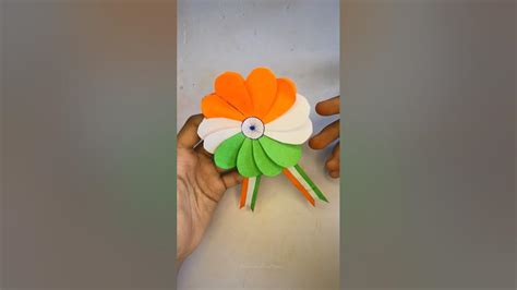 Independence Day Special🇮🇳 Tricolour Badge Making #shorts #independenceday #viralvideo #indian ...