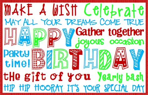 Happy Birthday Placemats Free Printables