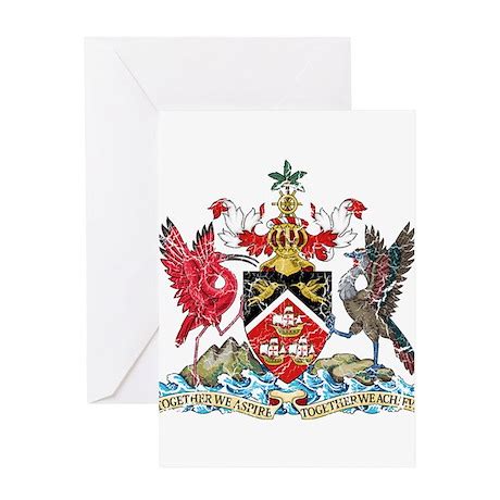 Trinidad and Tobago Coat Of Arms Greeting Card by CoatOfArmscracked