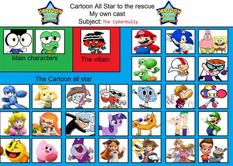 My Cartoon All Star To The Rescue Cast by RTCartoons on DeviantArt