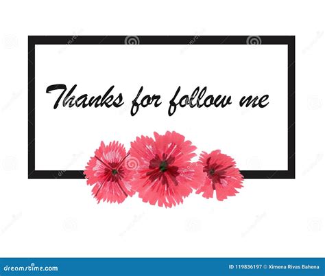 Thanks for follow me stock illustration. Illustration of thank - 119836197