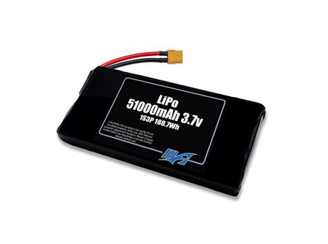 LiPo 51000mAh 1S3P 3.7v Battery Pack – MaxAmps Lithium Batteries