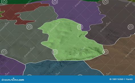 Gombe, Nigeria - Highlighted. Administrative Stock Illustration ...