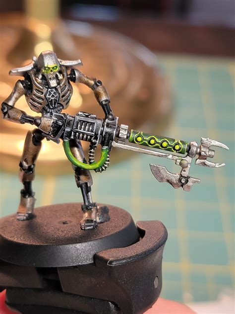 First attempt at painting a Necron warrior from the starter set. Any ...