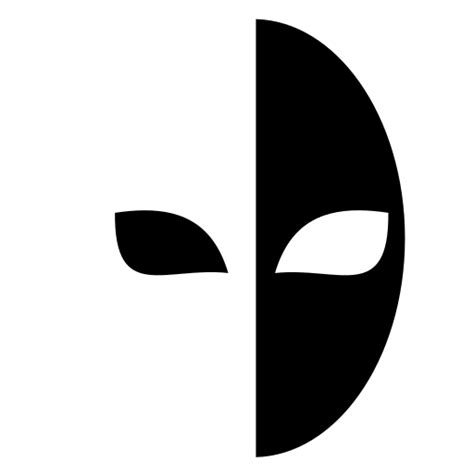 Double face mask icon | Game-icons.net