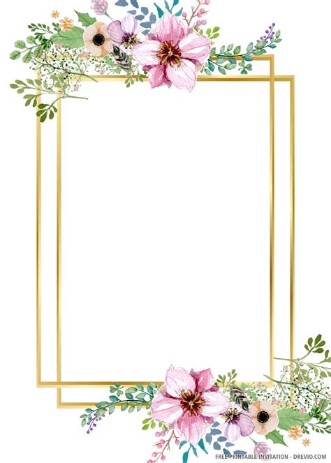 Background Blank Editable Wedding Invitation Templates - Wedding Invitations Designs