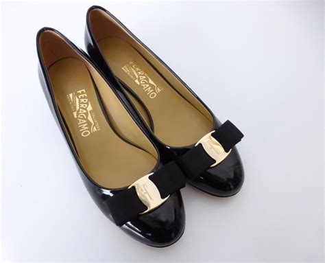 Salvatore Ferragamo Shoes Vara Black Patent Leather Size 6D Made in Italy | Salvatore ferragamo ...