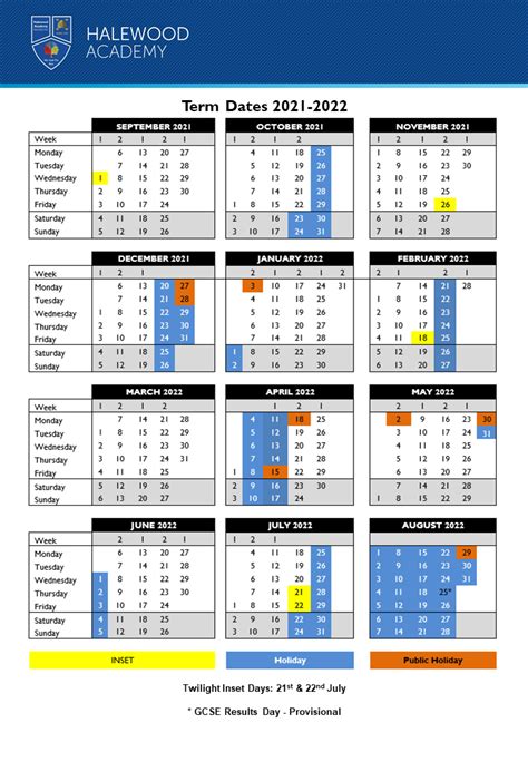 Halewood Academy - Term Dates