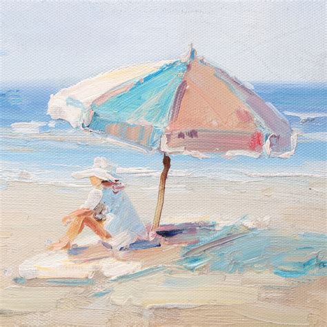 Marie Burford Oil Painting Beach Scene | EBTH