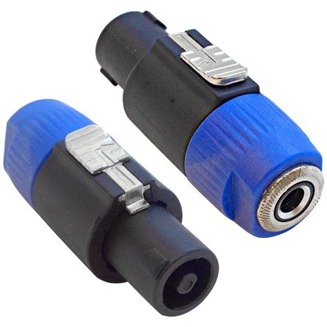 2 Pack 1/4 Inch Female to Speakon Speaker Cable Adapter | 2 Pole and 4 ...