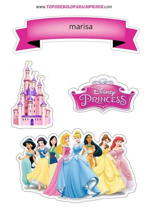 Disney Princess Printable Cake Toppers - Printable Word Searches