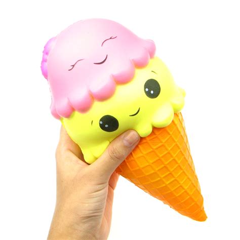 Buy kawaii Face Ice Cream Cone Super Jumbo Slow Rising Squishy at Something kawaii UK