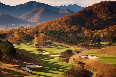 The Zensho Golf Course In Kyoto Background, Autumn, Gyeonggi Do, High Resolution Background ...