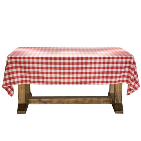 Lann's Linens - 60" x 126" Premium Checkered Tablecloth - Rectangular Polyester Fabric Picnic ...