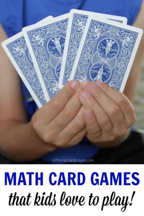 Simple Math Card Games for Kids - Coffee Cups and Crayons