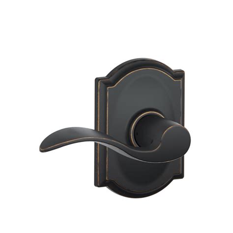 Shop Schlage Accent Aged Bronze-Handed Passage Door Lever at Lowes.com