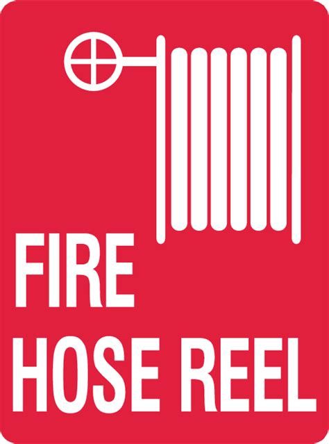 Plastic Tags - Fire Hose Reel Safety Sign