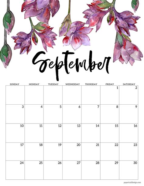 September 2023 Calendar Floral - Get Calender 2023 Update