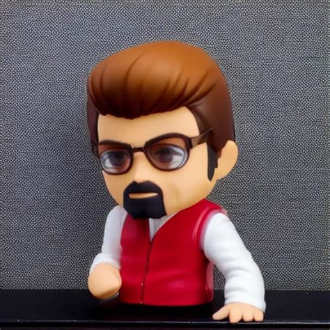 george michael as nendoroid and a jukebox, kodak film | Stable Diffusion