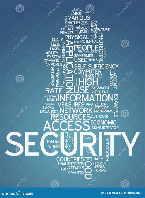 Word Cloud Security stock illustration. Illustration of concepts - 113310281