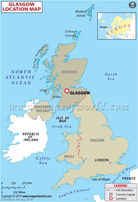 Where is Glasgow Located? Location map of Glasgow